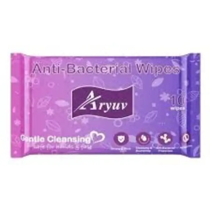Aryuv Anti-Bacterial Wet Tissues 10 Pieces